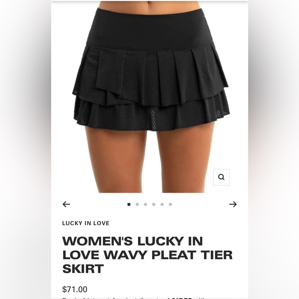 LUCKY IN LOVE WAVY PLEAT TIER SKIRT